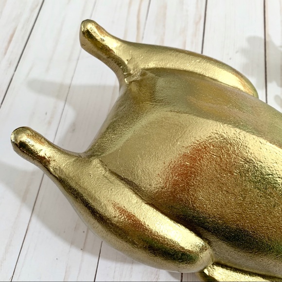 Threshold Gold Aluminum Decorative Turkey Figurine - Picture 2 of 7